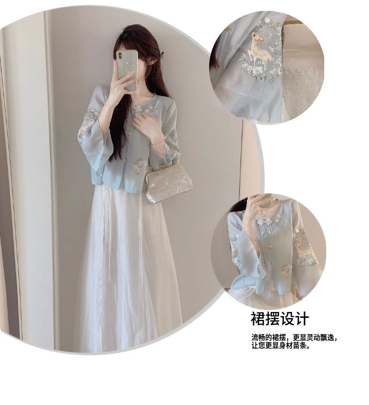 新中式国风马面裙套装女夏季2024新款唐装中国风女装改良汉服成人详情15