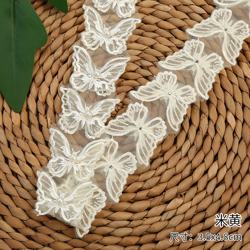 New product: 3.5x4.8CM multi-color three-dimensional double-layer butterfly polyester water-soluble lace DIY accessory decorative lace pic 13