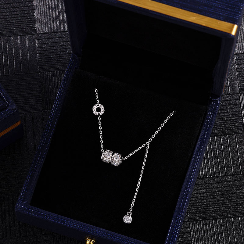 卓恒甄选 925银项链 莫桑石女式百搭轻奢锁骨链小众设计感项链详情6