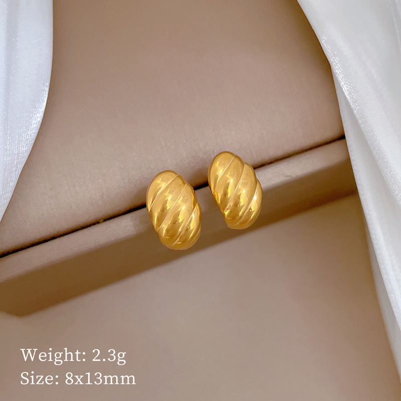 【通体钛钢】贝母幸运草极简风耳钉冷淡男女耳环个性气质宴会耳饰详情44