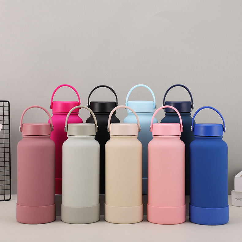 Simple cross-border 304 stainless steel insulated cup with handle, portable large-capacity space pot, outdoor sports water cup pic 2