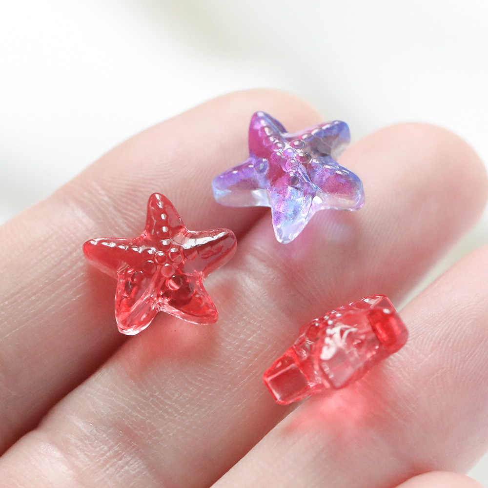 New product: approximately 15mm glass starfish beads, scattered glass bead holes, 1mm handcrafted diy bracelet, necklace and accessory pic 13