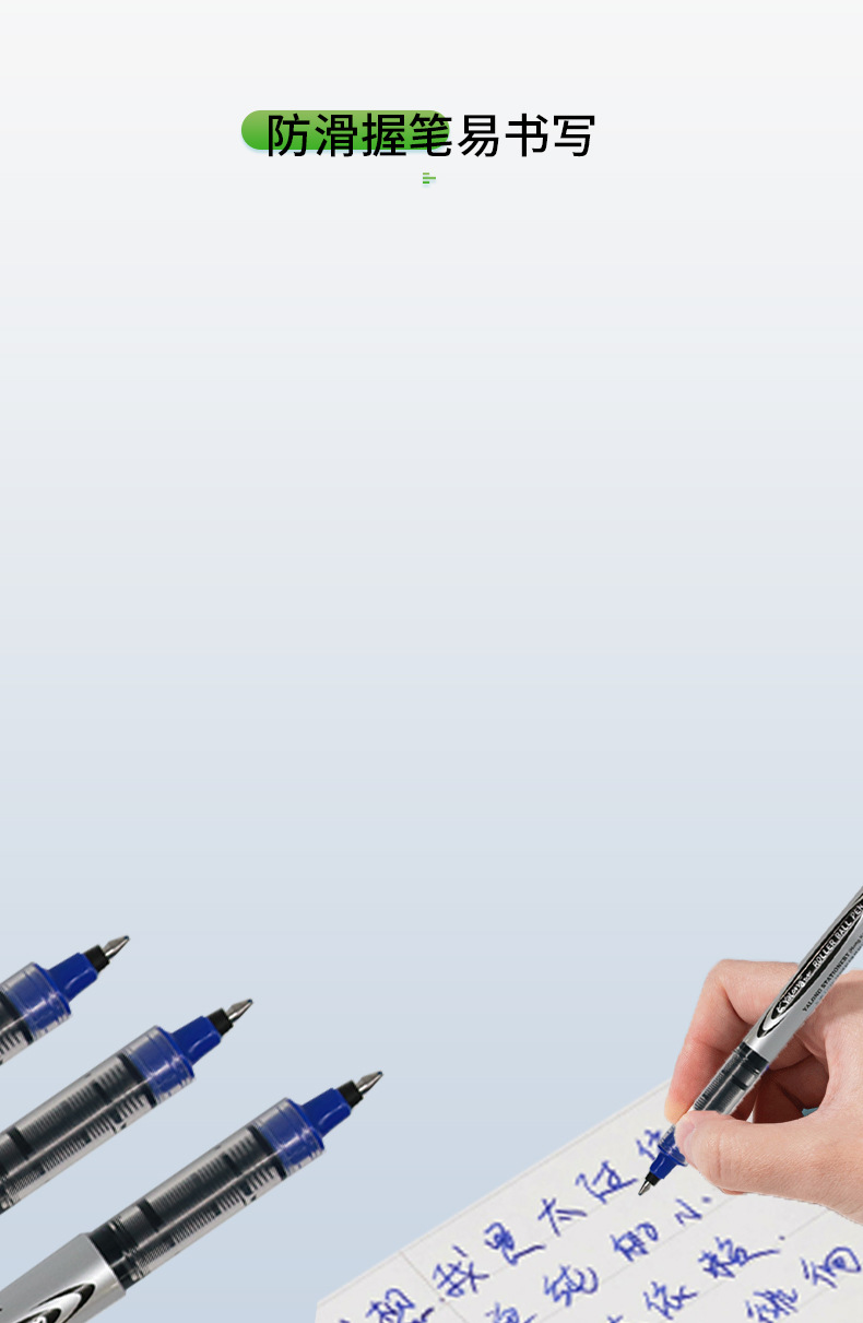 Yalong metal pen clip socket straight liquid pen, water-based pen, 0.5mm bullet pen tip, office pen, round rod ball pen pic 5