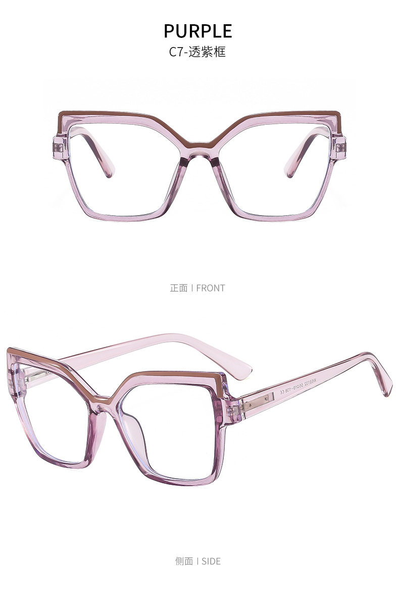 Crossover hot sale verano candy color marco gafas decorativas anti-luz azul protección de ojos gafas Optical wholesale pic 19