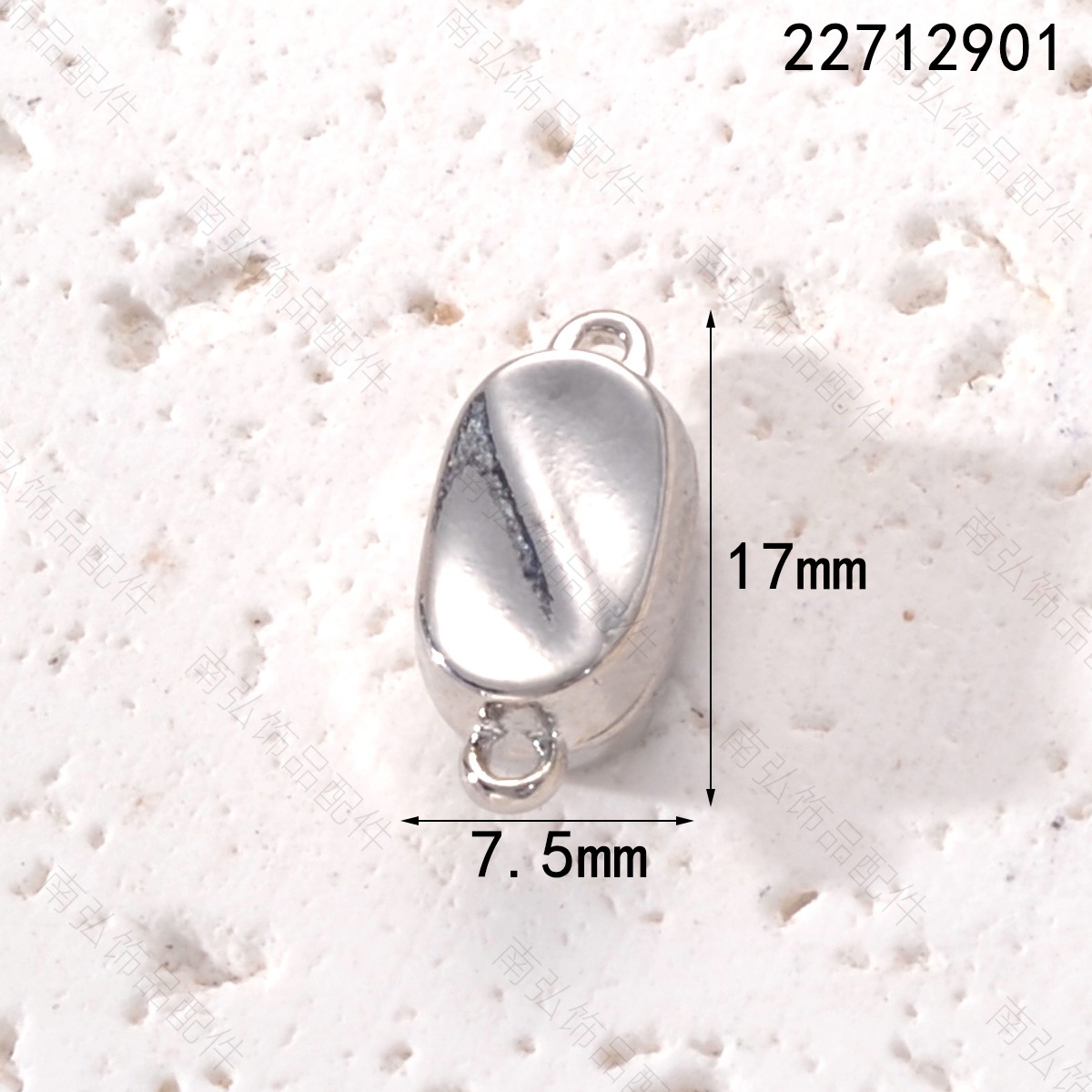 Copper-plated 18k gold pearl necklace with a pleated intaglio clasp and pin socket, a high-end DIY jewelry accessory pic 4