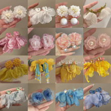 耳环度假风网红耳坠海边耳勾ins夏天新款拉菲草编手编藤编耳饰女详情11