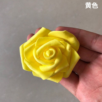 跨境7cmpe仿真玫瑰花头七夕情人节泡沫花手工材料婚庆花球灯饰详情15