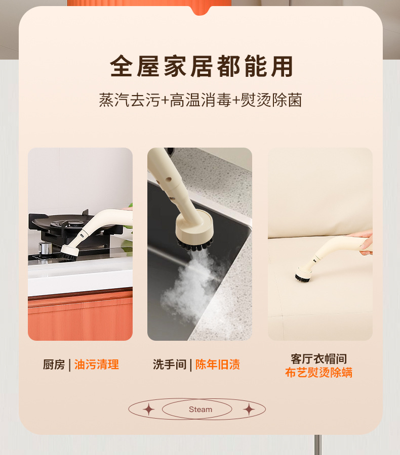 新款高温高压蒸汽清洁机家用小型厨房空调家电油烟机清洗机清洁器详情5
