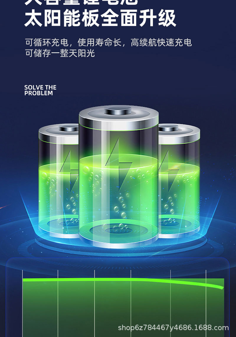太阳能户外庭院灯家用移动飞碟灯别墅花园露台高杆室外防水照明灯详情24