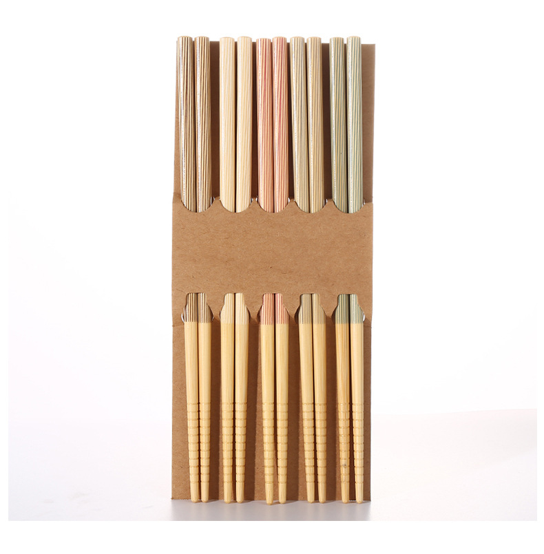 Jianyang Chunhui Bamboo and Wood 14 cm Extra-long flower film simple line chopsticks, Japanese-style Nan bamboo chopsticks, solid wood household, one person one chopstick, wholesale from street stalls pic 9