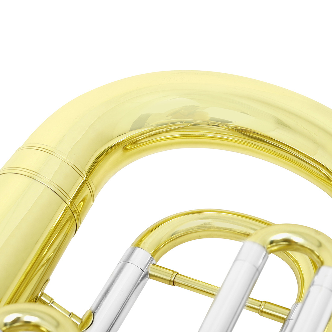 Comercio exterior abajo B tono 3 teclas de pie arriba bajo trompeta principiante juego profesional tuba cuerpo de tubo de cobre blanco llave vertical hug fabricantes pic 18