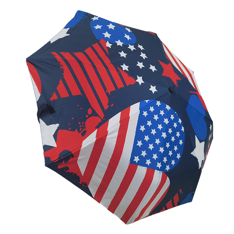 Amazon Independence Day umbrella, automatic folding umbrella, full-page printed logo, sunshade umbrella, digital printing gift umbrella pic 7