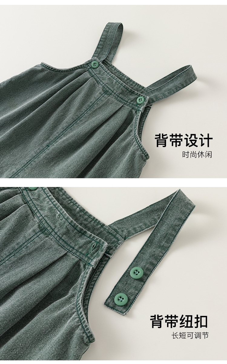 宥宝童装夏季童装新品韩版女童条纹T恤背带裤男童两件套儿童套装详情19