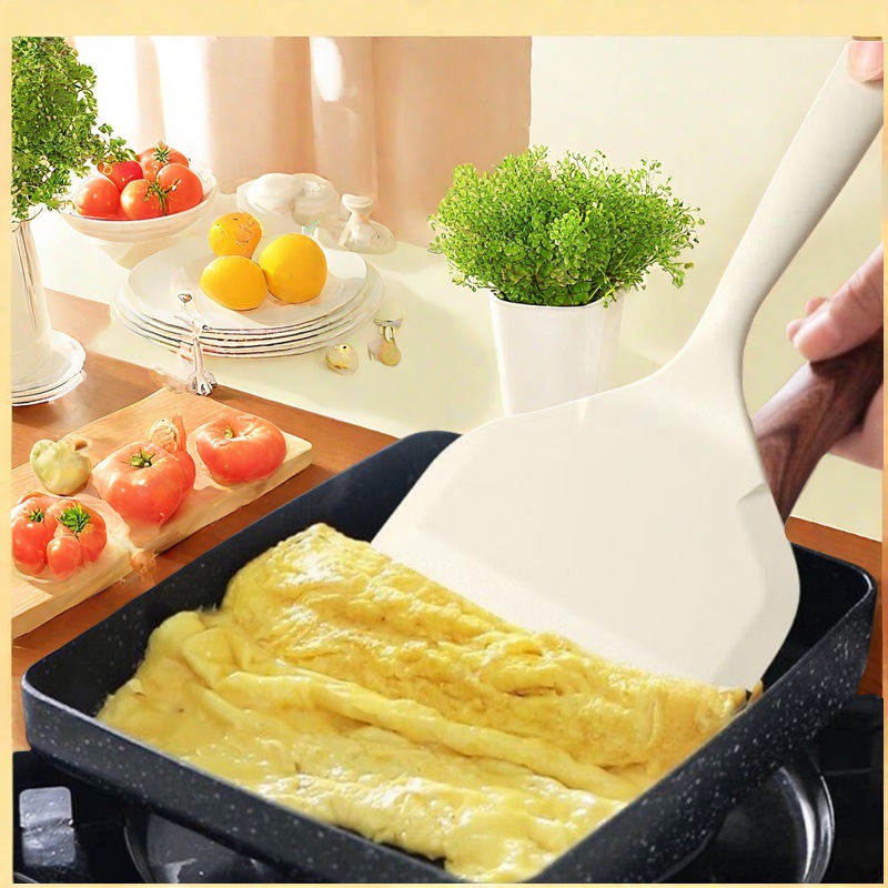 全白防烫硅胶肉子烧铲不粘锅硅胶炒菜铲子家用煎饼烙饼耐高温厨具详情5