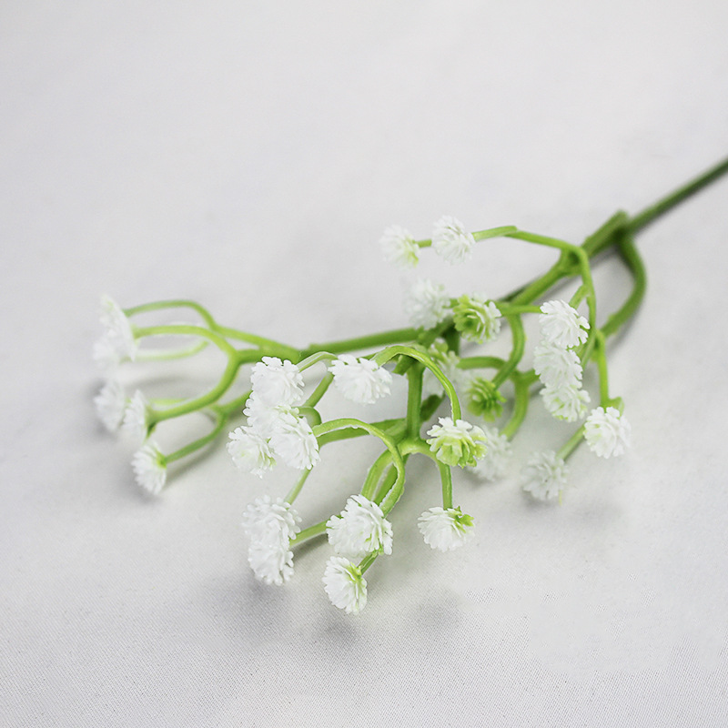 厂家直发跨境假花手捧花仿真绿植小单支满天星花束婚礼装饰品道具详情3