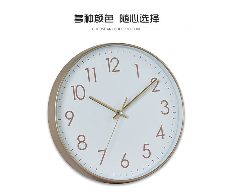 12英寸钟表挂钟客厅家用时尚轻奢现代简约电子时钟挂墙石英钟挂表详情5