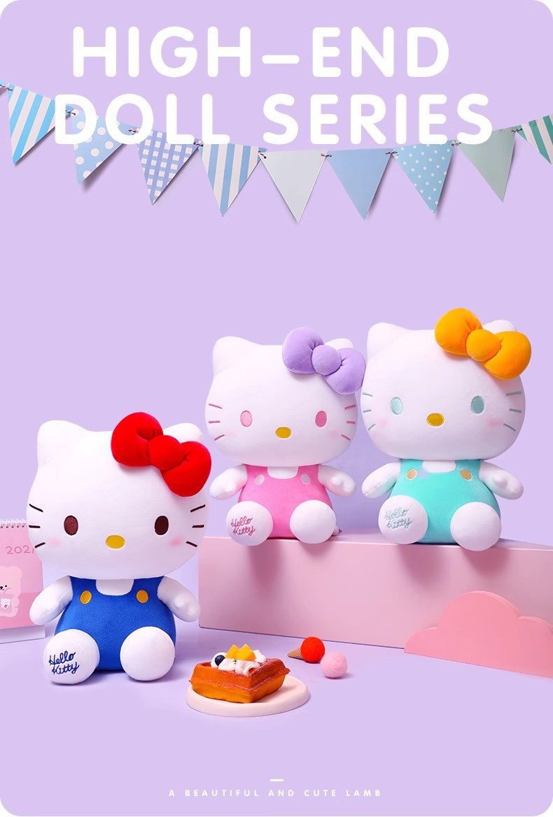 hellokitty plush toy, Hello Kitty birthday gift, large throw pillow pic 1