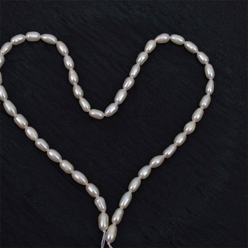 天然淡水珍珠长米珠2-4-7mm珍珠项链半成品diy手工散珠小米珠配件详情6