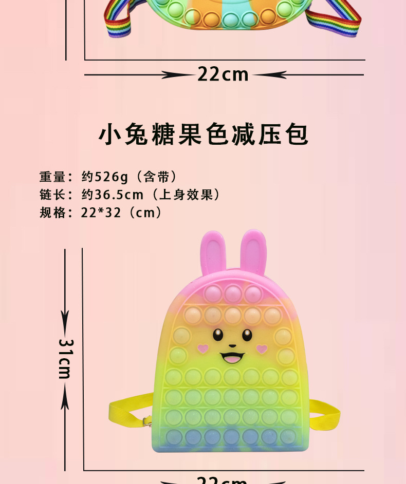 跨境多功能新款灭鼠先锋双肩背包硅胶文具包泡泡乐减压收纳包科教玩具详情4