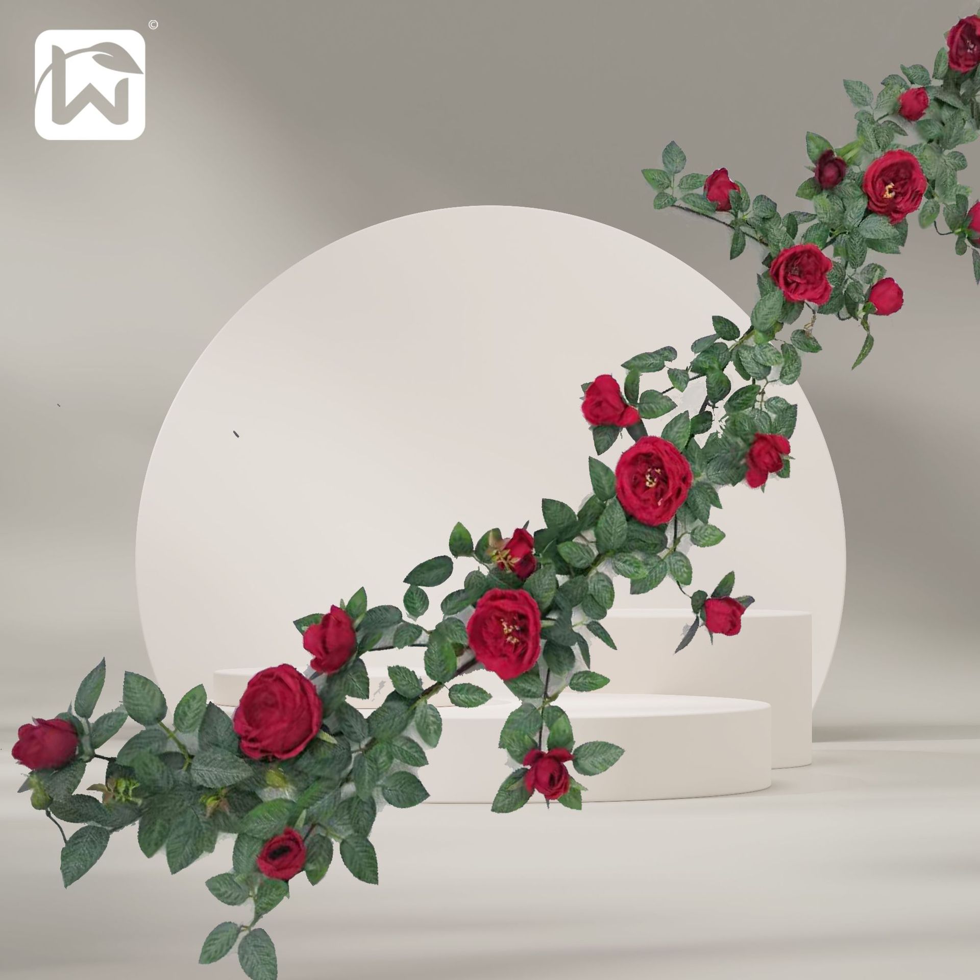 Wholesale of artificial rattan flower branches, plant flowers, vines, artificial flowers, atmosphere decoration items, plant leaves, ceiling decoration, and green plants pic 3