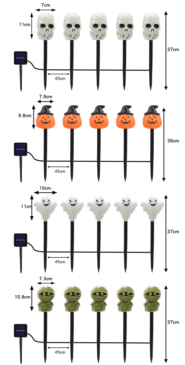 万圣节南瓜太阳能地插灯南瓜装饰庭院花园户外装饰万圣节地插灯详情9