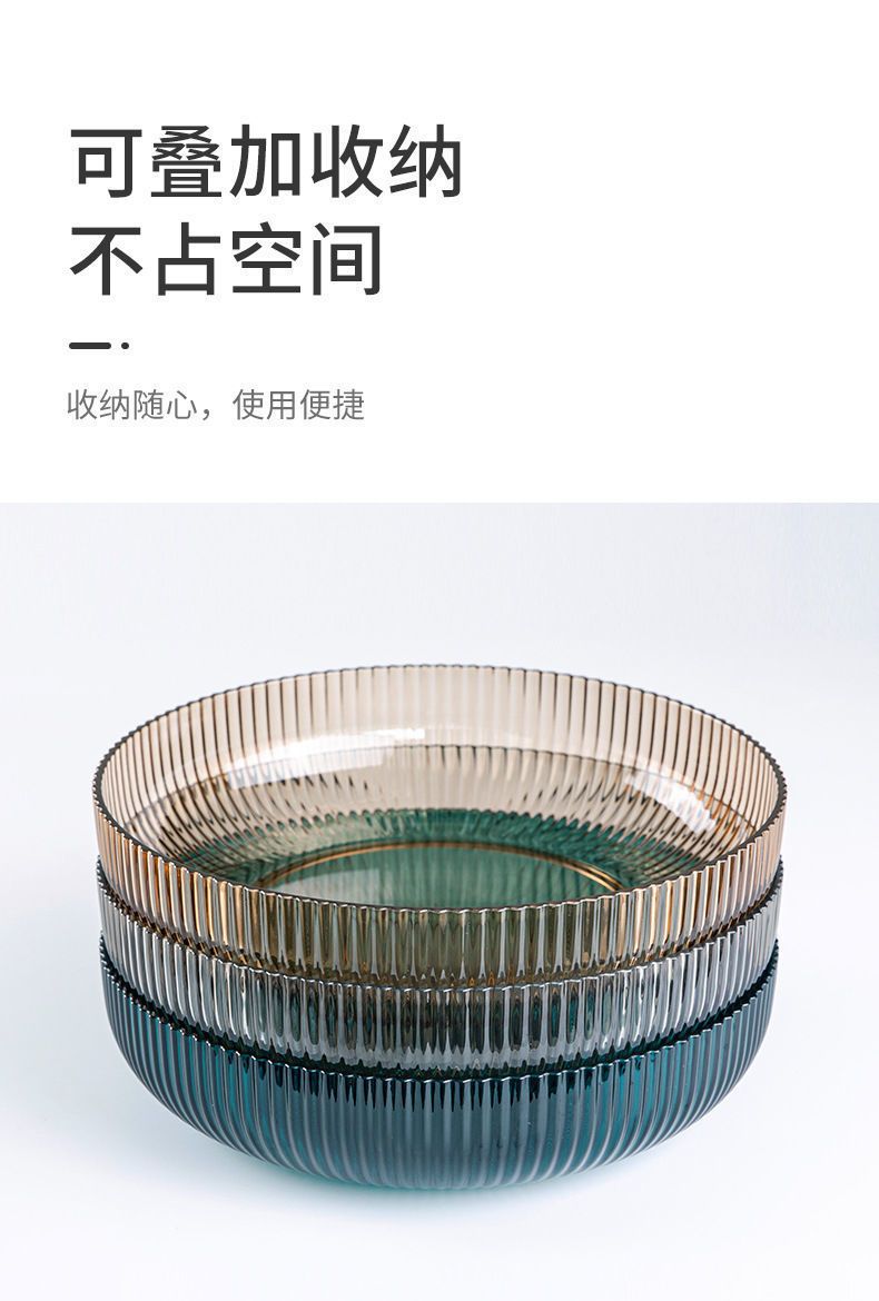 新款水果盘PET零食盘客厅餐厨果盘ins家用多色简约水果零食盘居家详情7