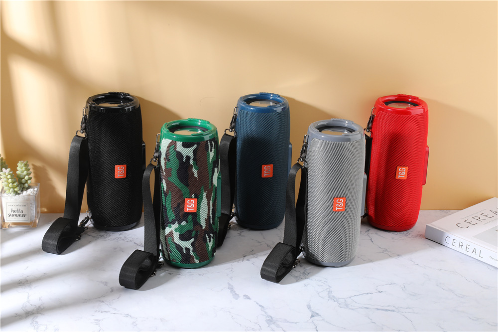 跨境新款便携蓝牙音箱户外创意插卡蓝牙音响布艺低音炮收音机批发详情4