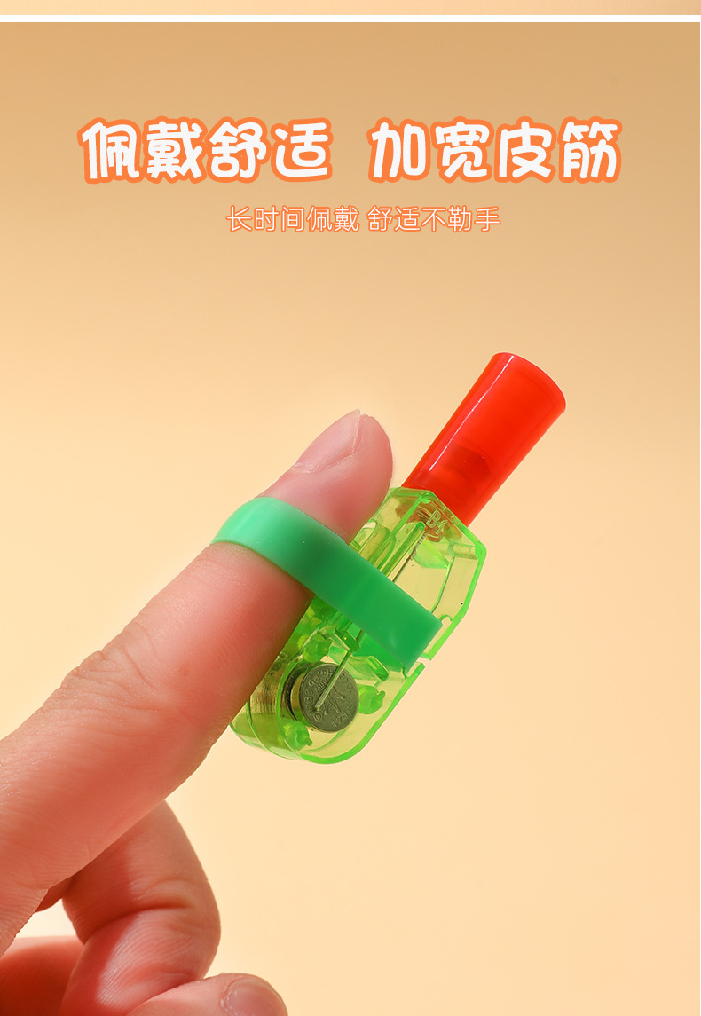 Cartoon seven-color projection finger light, projection finger light, LED toy night light, laser finger light pic 5