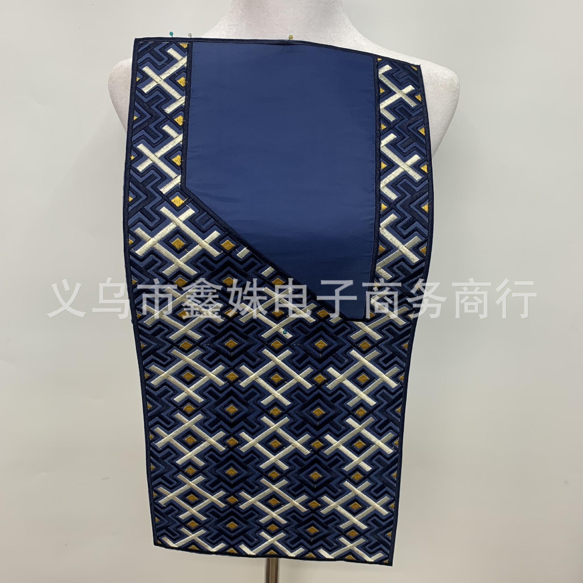 In stock of multi-color rectangular embroidered circular collar stage costume accessories pic 5