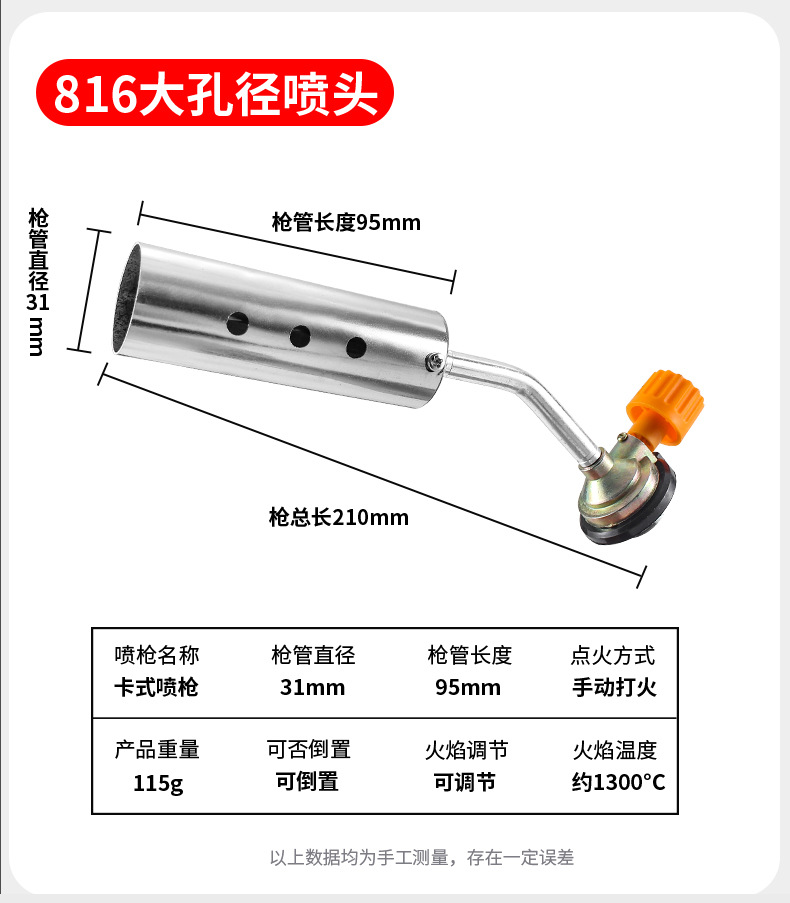 厨房点火器多功能蓝焰喷火器家用烧烤卡式气防风电子打火高温焊器详情19