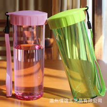 运动水壶430ML便携塑料杯 创意广告礼品学生骑行防摔户外水杯定制详情1