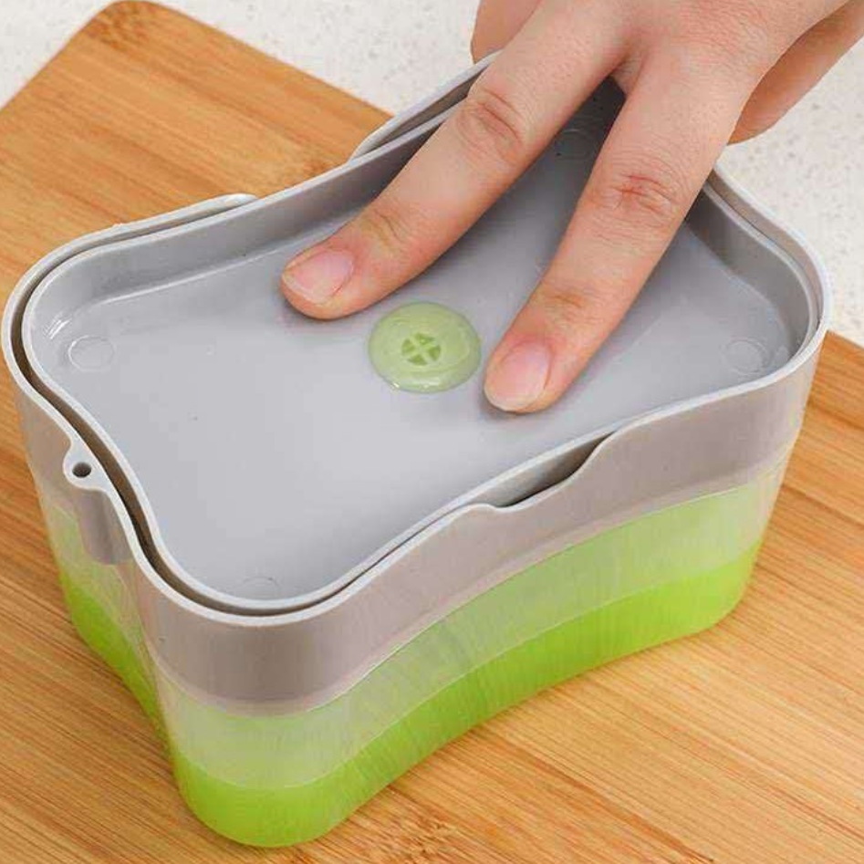 Kitchen soap dispenser, automatic liquid addition, press-type automatic liquid dispensing box, scouring pad, dishwashing and scrubbing soap liquid box pic 3