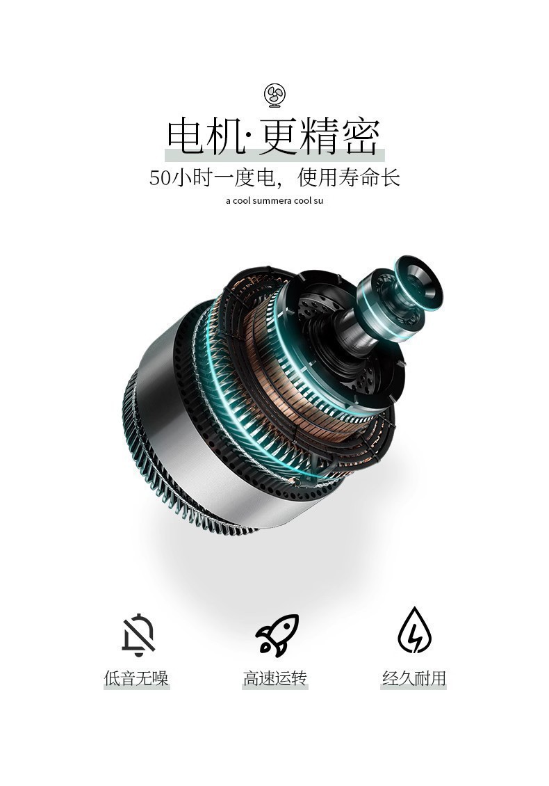 Summer mini cartoon electric fans, mini student dormitory bed desktop, home office desktop small fans are not available pic 6