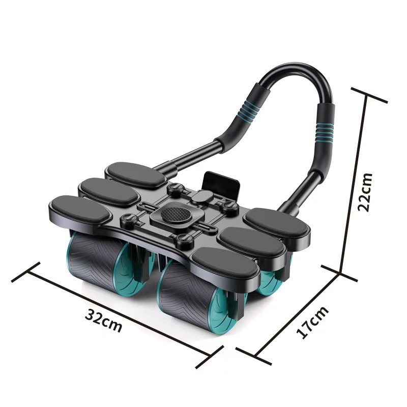 Cross-border abdominal muscle wheel with automatic rebound and increased elbow support, abdominal muscle wheel with abdominal contraction and abdominal muscle curl, four-wheel roller fitness pic 20