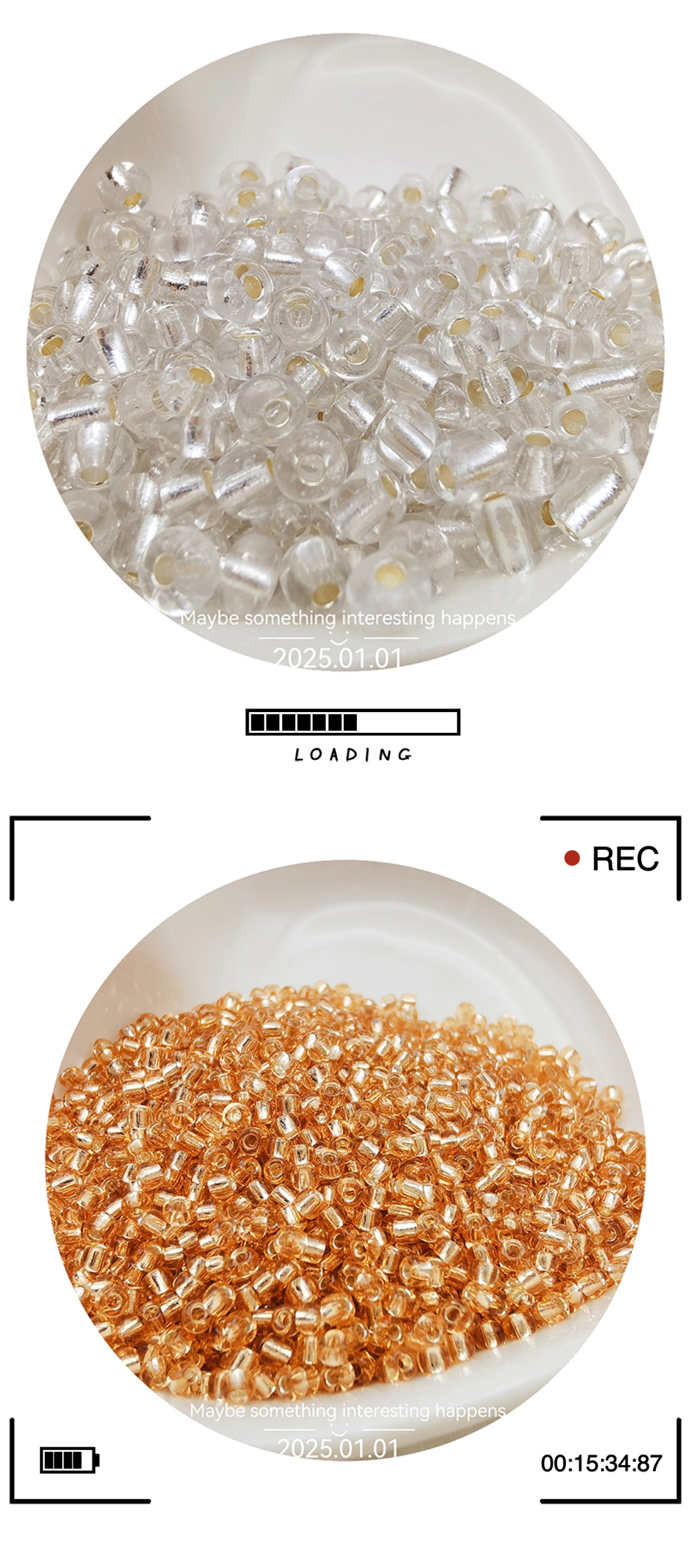 2/3/4mm金银灌银玻璃米珠管珠diy手工串珠材料散珠手链耳饰品配件详情6