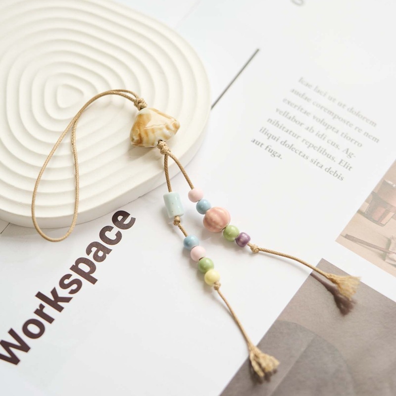 不掉色热销手机链挂件小物品陶瓷原创手机链串珠混款串珠手机链详情8