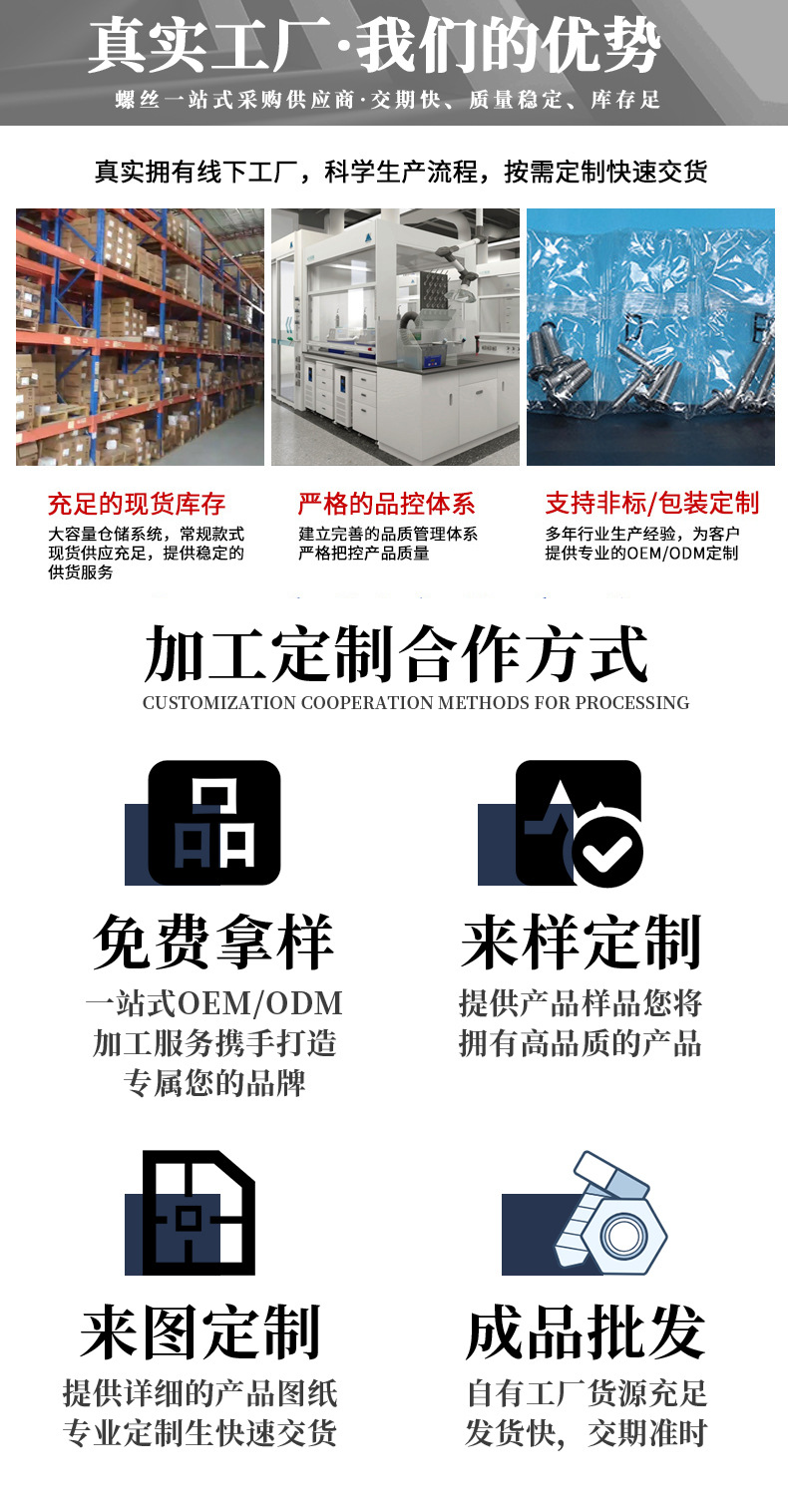 自攻螺丝304不锈钢十字沉头自攻丝平头自攻钉木螺丝钉M3/M4/M5/M6详情10