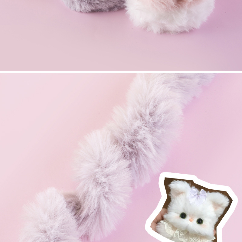 Factory direct sales of 15mm coral fleece twist rods, wholesale of denser wool strips, super-thick wool roots, and diy handmade puppies pic 8