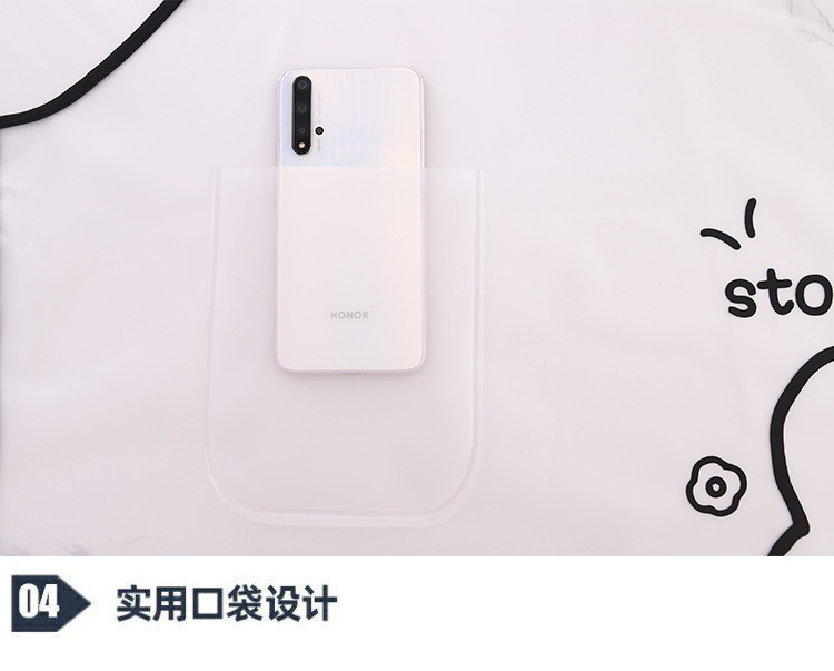 【 Chi Jia 】 Semi-transparent waterproof and oil-resistant TPU apron for women, adjustable tpu cute rabbit print kitchen pic 10