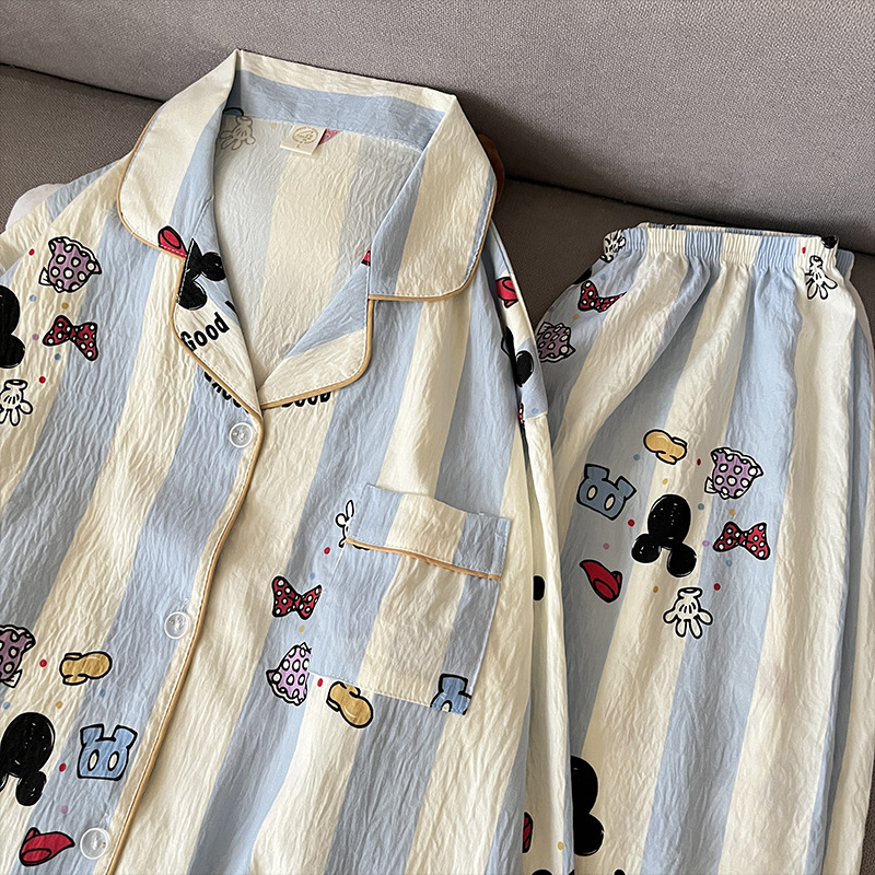 Spring new Cloud cotton Korean InS-style long-sleeved pajamas for girls, sweet and cartoonish, cute student home wear set pic 9