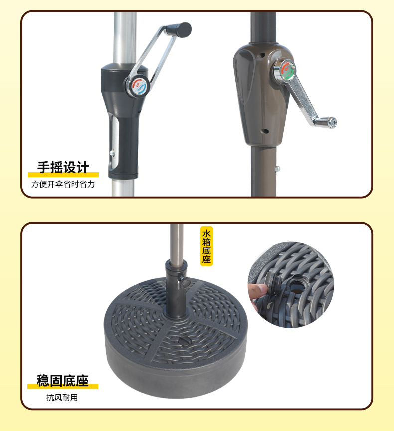 工厂直发2米7户外遮阳伞摆摊太阳伞中柱伞庭院伞单顶双顶详情3