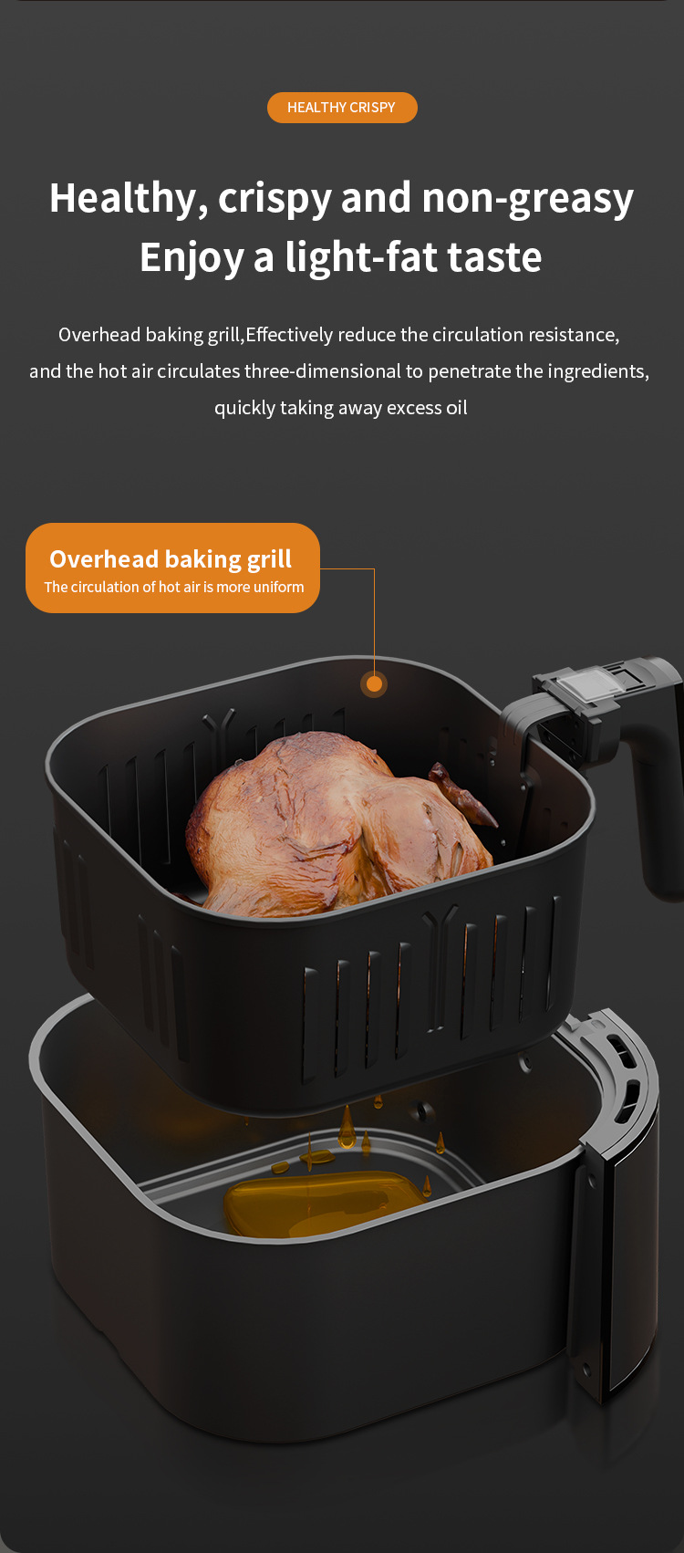 12L air fryer, new household electric fryer, 110V-220V, cross-border export split electric oven, French fries machine pic 11