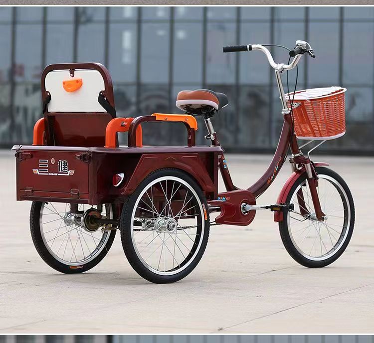 跨境三健老年三轮自行车成年人力代步车脚踏脚蹬车老人轻便小型车详情18