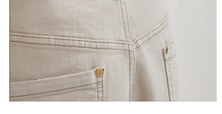 BC High-waisted straight-leg jeans for women, beige, simple style, versatile, casual, loose, wide-leg trousers, European and American style 2026 pic 30