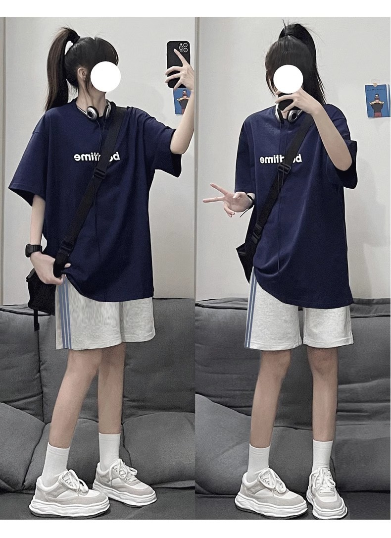 运动短裤女夏季薄款五分宽松直筒高腰阔腿显瘦纯棉跑步休闲裤详情18