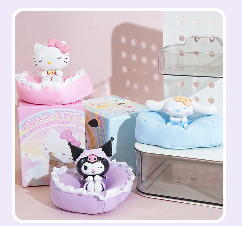 正版三丽鸥软绵沙发手办库洛米美乐蒂玉桂狗桌面公仔玩偶车载摆件详情12