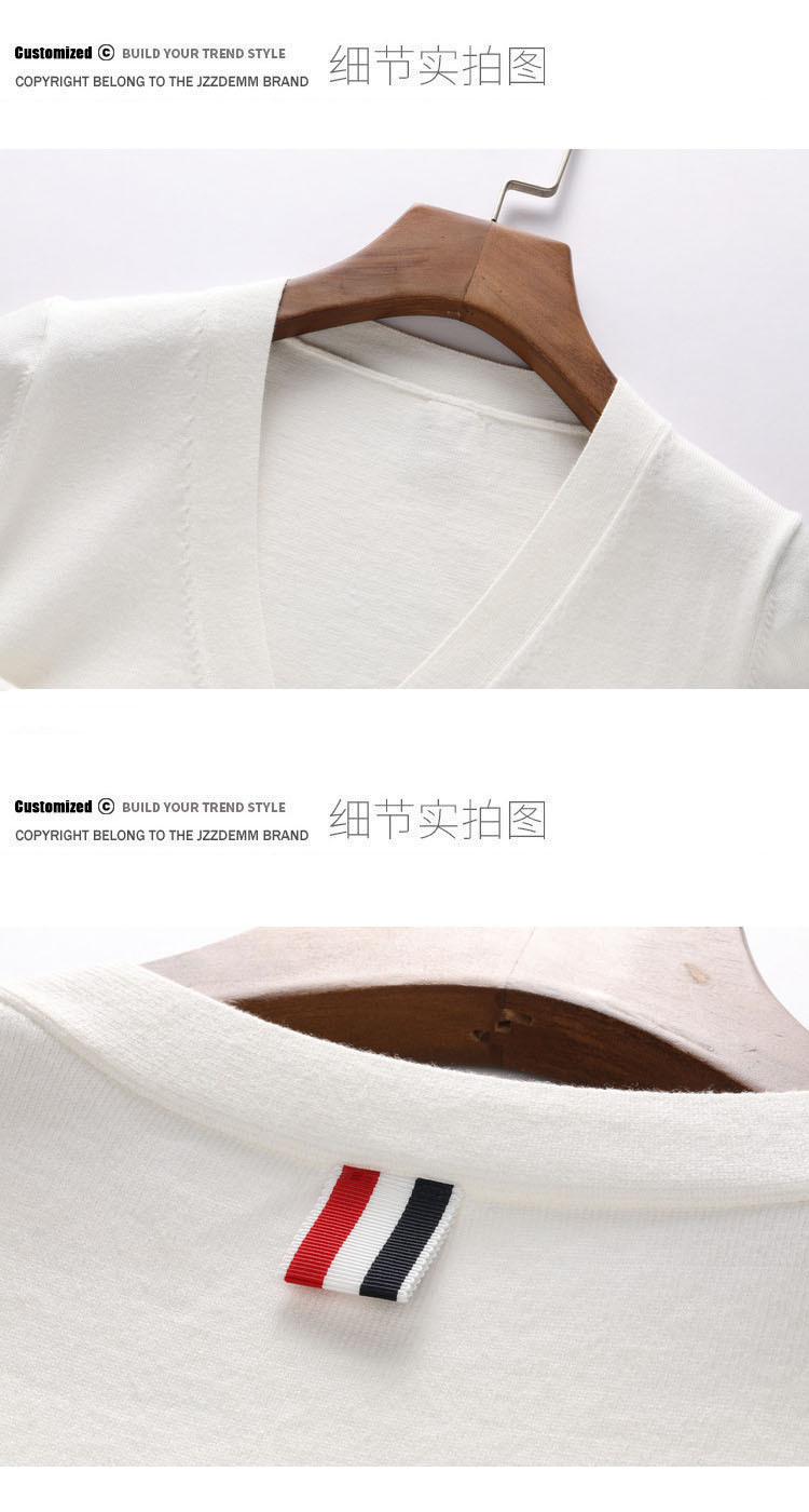 TbB knitted cardigan for women 26, new four-bar trendy brand, school style, stylish, versatile, spring and autumn sweater coat, thick pic 26