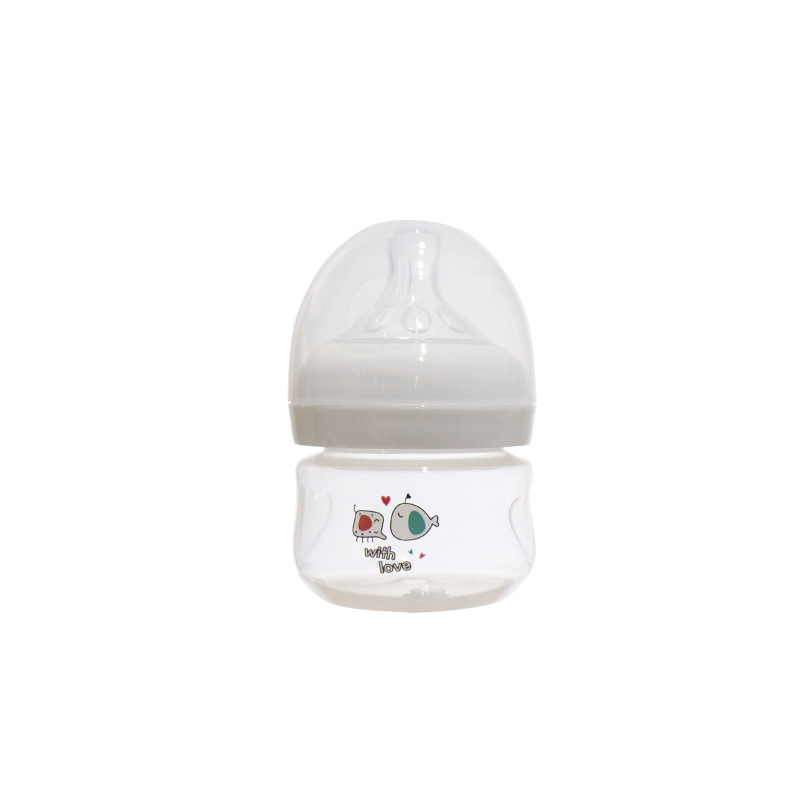 外贸90ml宽口径小奶瓶pp耐高温喂养果汁喝水防胀气奶瓶厂家批发详情4