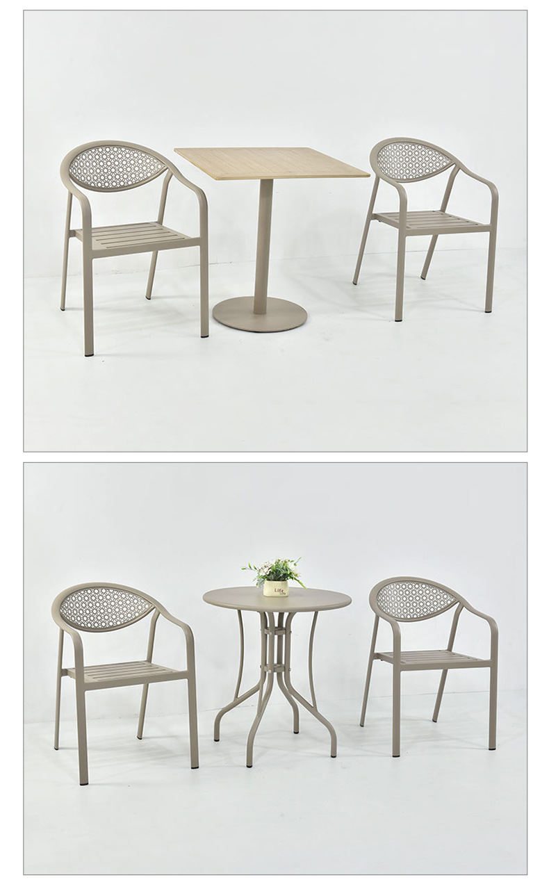 户外椅子休闲单椅室外庭院会议凳子铁艺家用靠背椅阳台铝合金椅详情11