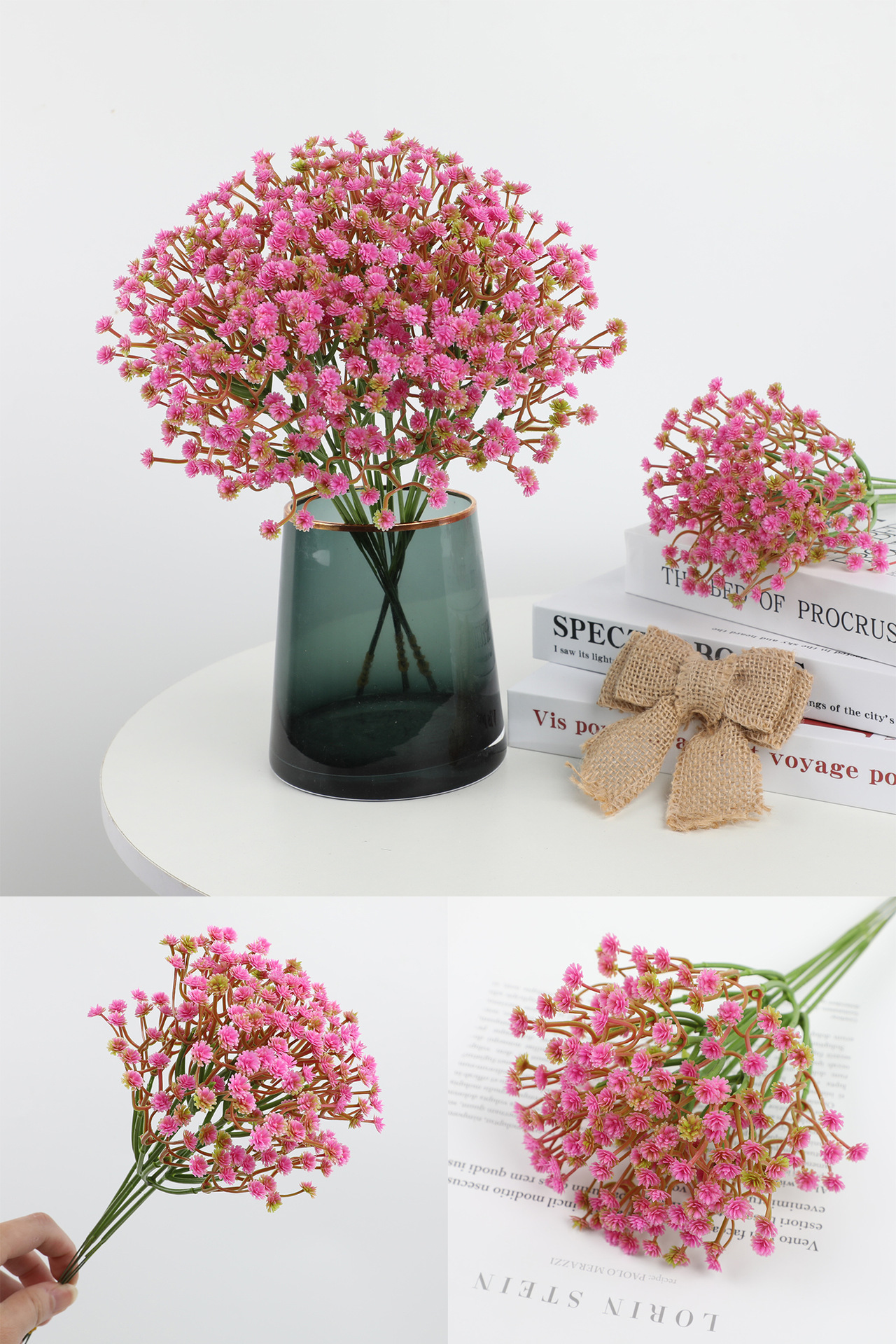 彩色仿真花束金色系串花藤吊多肉仿真花塑料花那裡卖详情10